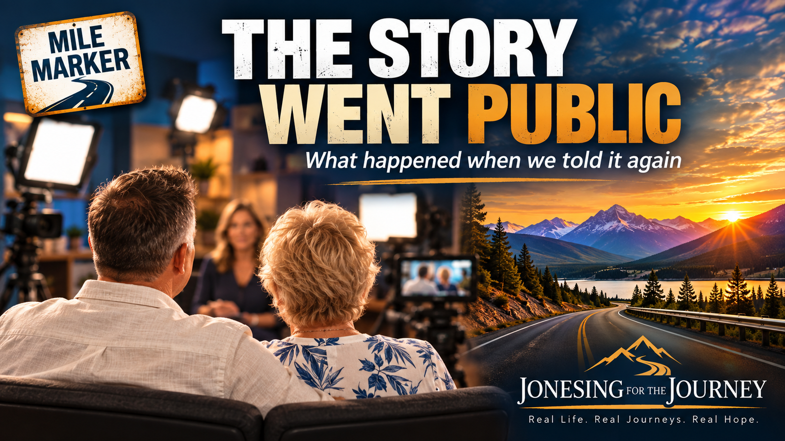 Mike and Sue Jones sharing their prostate cancer journey publicly for the JFTJ Mile Marker When the Story Went Public.